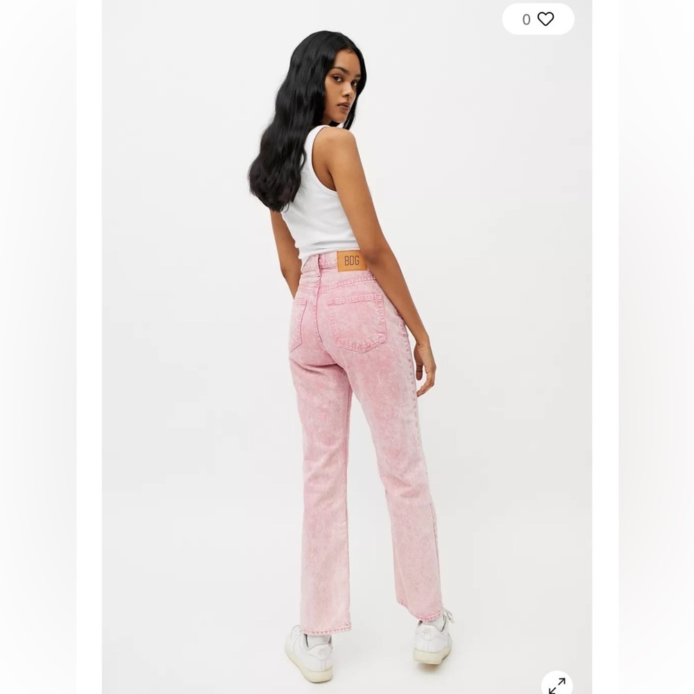 Urban Outfitters BDG High Rise Baggy Pink Straight Leg Jeans